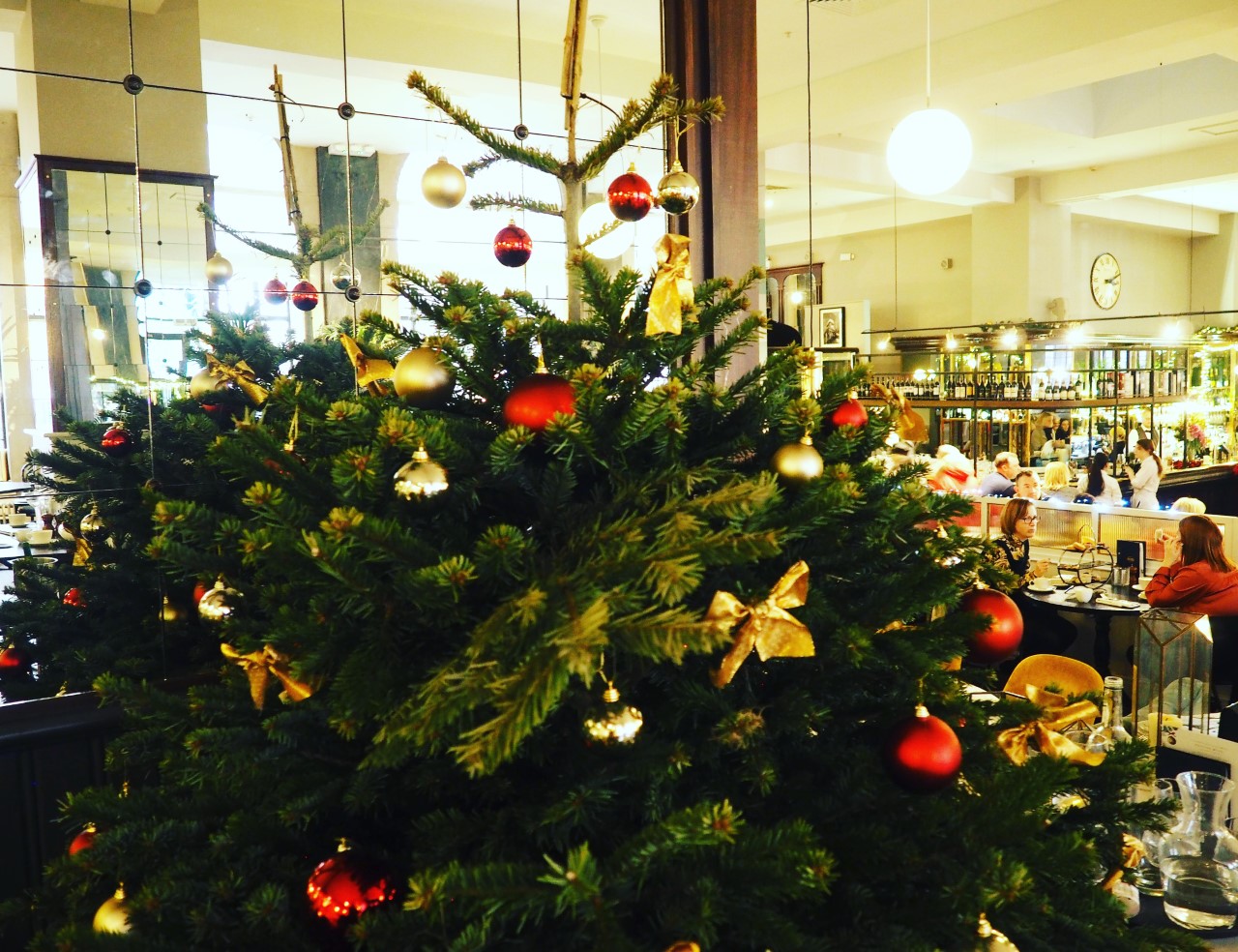 Browns Leeds Restaurant and Christmas Tree