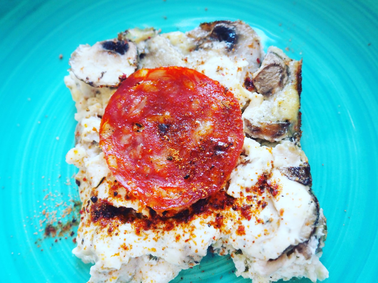 Chorizo-Mushroom-Cajun-Crustless-Quiche-Recipe