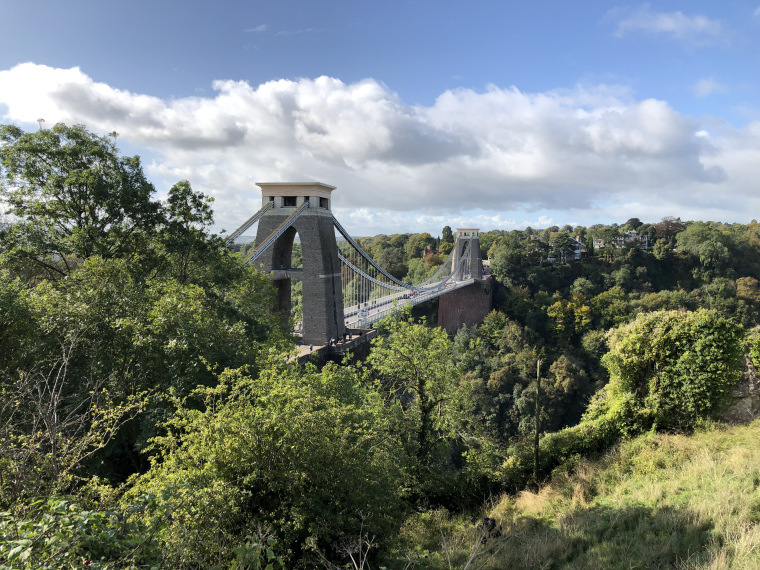 a view of bristol's clifton suspension bridge