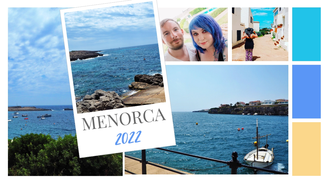 A mood board with pictures of our trip to Menorca