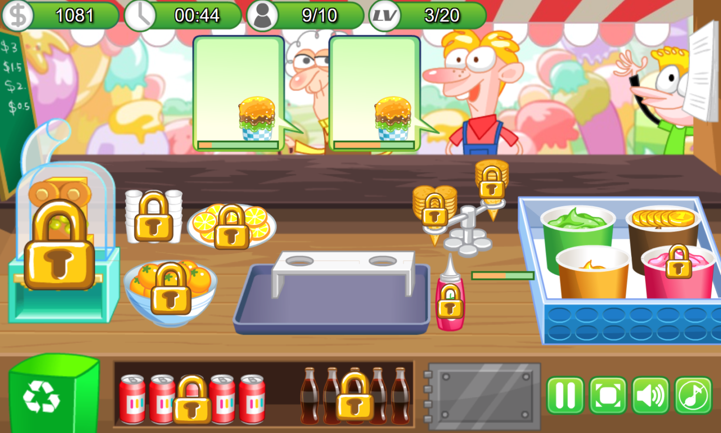 Ice Cream Bar restaurant simulation game